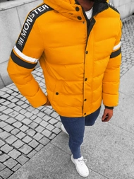 Kurtka zimowa męska pikowana żółta OZONEE JS/M8103