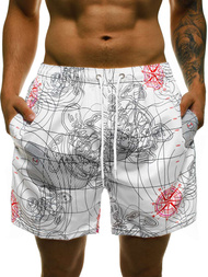 Spodenki kąpielowe męskie białe OZONEE JS/ST073