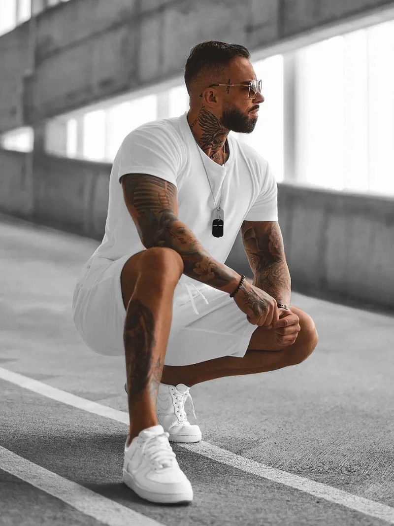 Спортивний костюм чоловічій Бiлий OZONEE O/12133Z