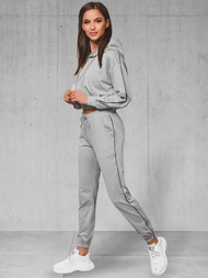 Komplet dresowy dwuczęściowy damski szary OZONEE O/HW251213B