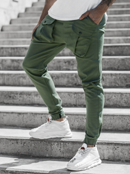 Spodnie męskie chino joggery khaki OZONEE G/11144