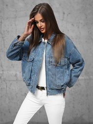 Kurtka damska jeansowa niebieska OZONEE O/Z02