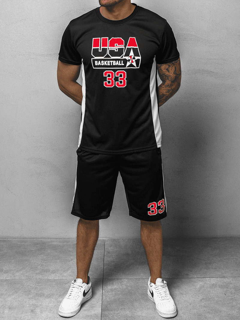 Спортивна костюм чоловічій Чорний OZONEE JS/68C10163