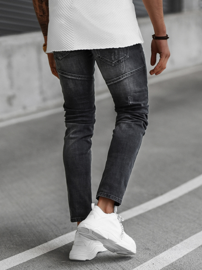 Spodnie jeansowe męskie czarne OZONEE NB/MP0051NZ