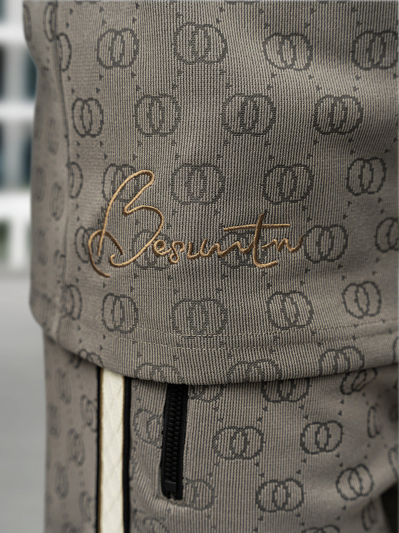 Komplet dresowy męski krótki ciemno-szary OZONEE O/QQ1621AB