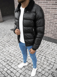 Kurtka skórzana męska czarna OZONEE O/9030Z