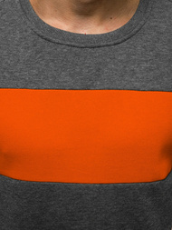 Bluza męska grafitowo-pomarańczowa OZONEE JS/2021/32