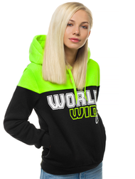 Bluza z kapturem damska czarna OZONEE JS/KSW2006