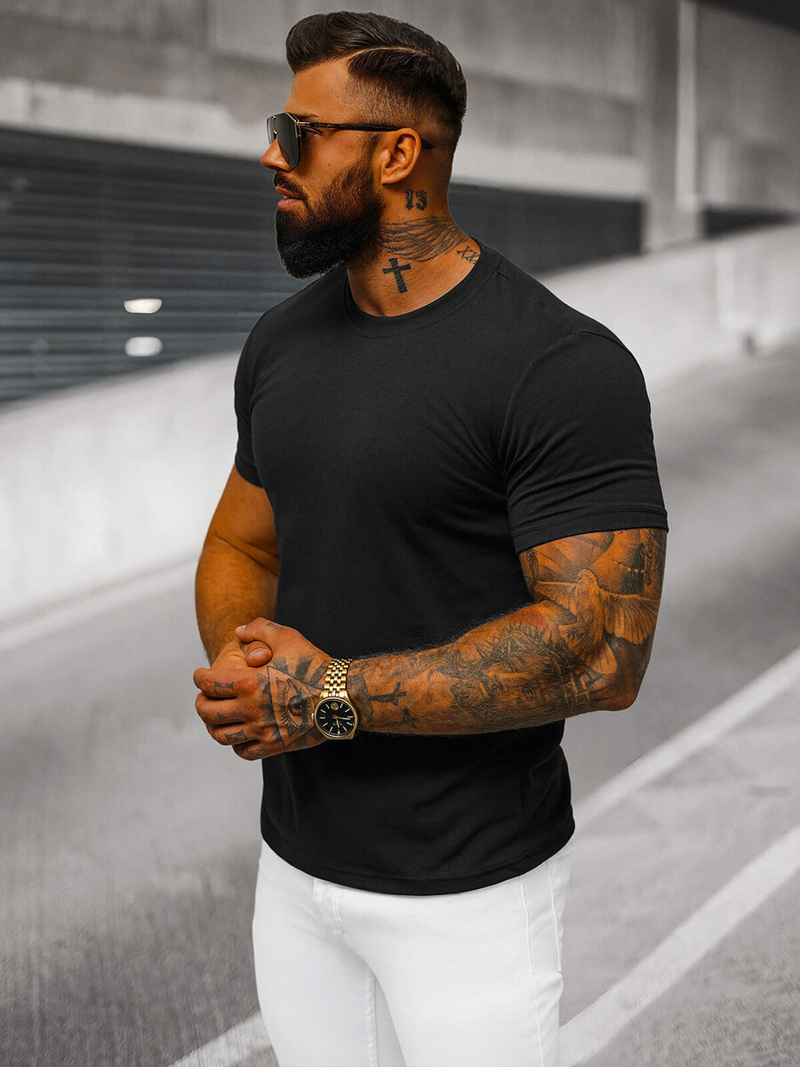 Футболка чоловіча Чорна OZONEE JS/712005Z