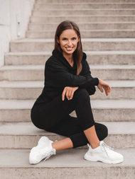 Komplet dresowy dwuczęściowy czarny OZONEE O/MB2041/21