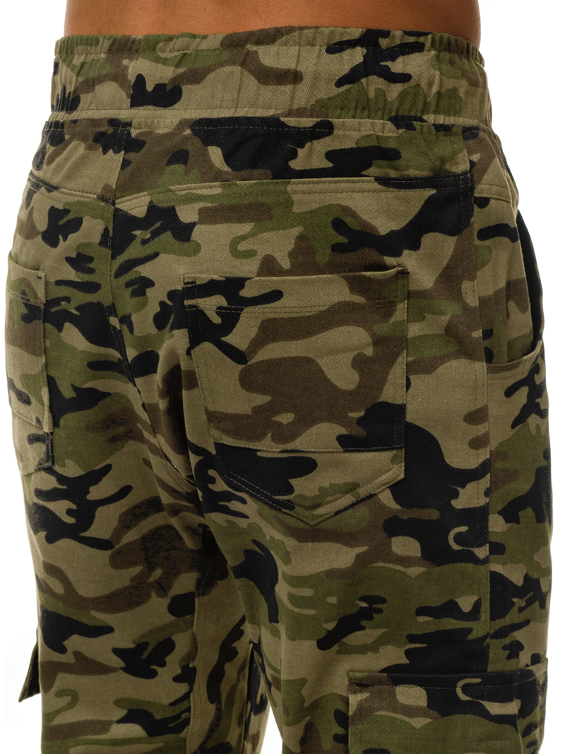 Spodnie męskie joggery zielone OZONEE A/404