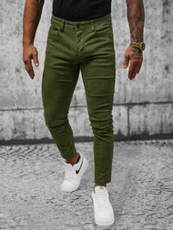 Spodnie męskie chino zielone OZONEE NB/MP0160MV