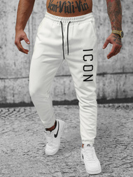 Spodnie dresowe męskie białe OZONEE O/D9125