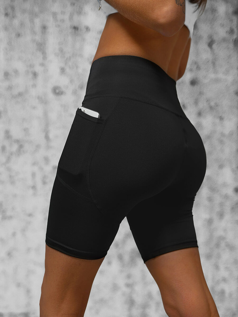 Legginsy krótkie damskie kolarki czarne OZONEE O/YY9251A