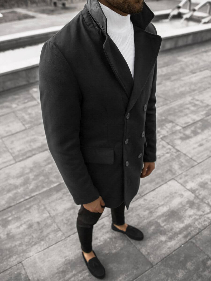 Пальто чоловіче Чорний OZONEE JS/79B3073