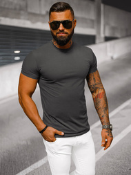 T-shirt męski slim fit grafitowy OZONEE NB/MT3001Z