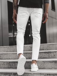 Spodnie jeansowe męskie białe OZONEE B/55118