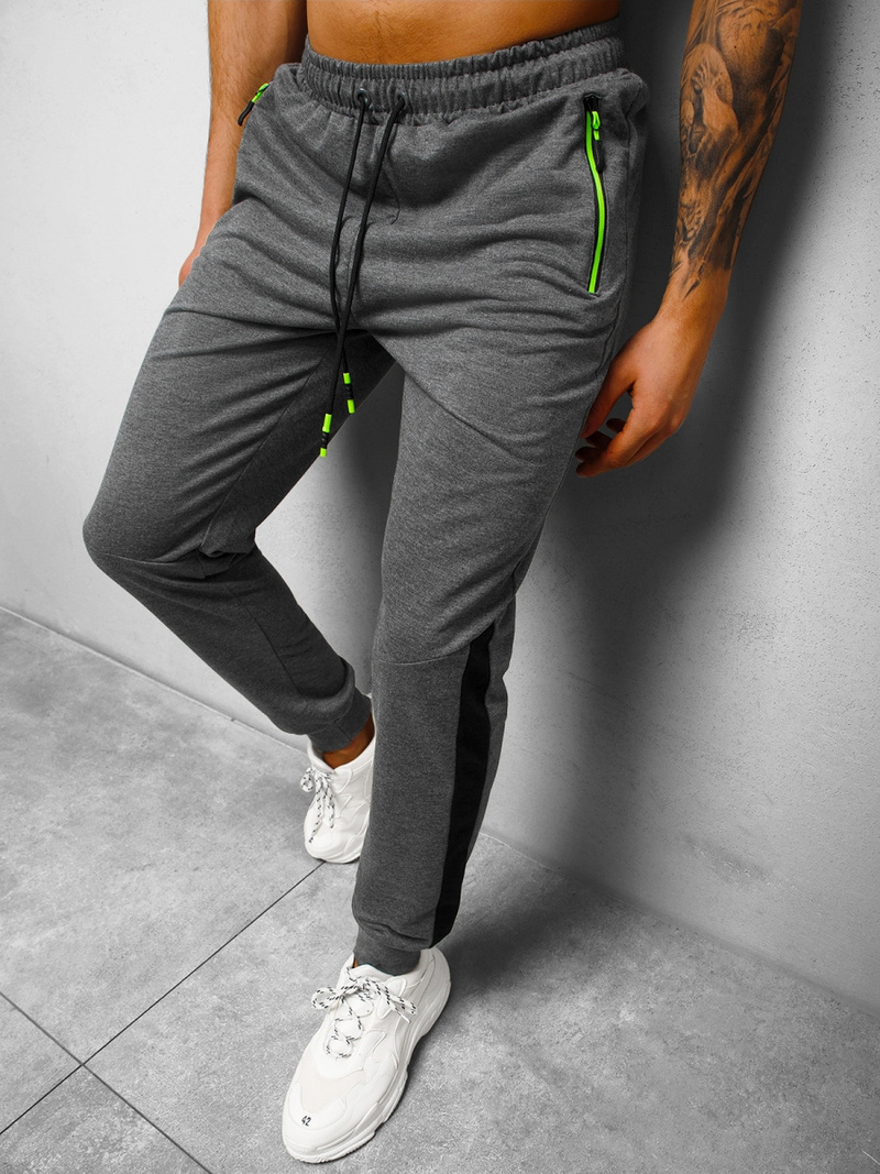 Spodnie dresowe męskie grafitowe OZONEE JS/68K10356