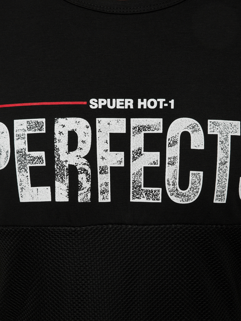 T-Shirt męski czarny OZONEE JS/SS10908