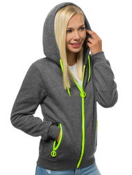 Bluza rozpinana damska grafitowa OZONEE JS/KSW3010