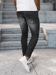 Spodnie jeansowe męskie slim fit czarne OZONEE NB/MP0070N