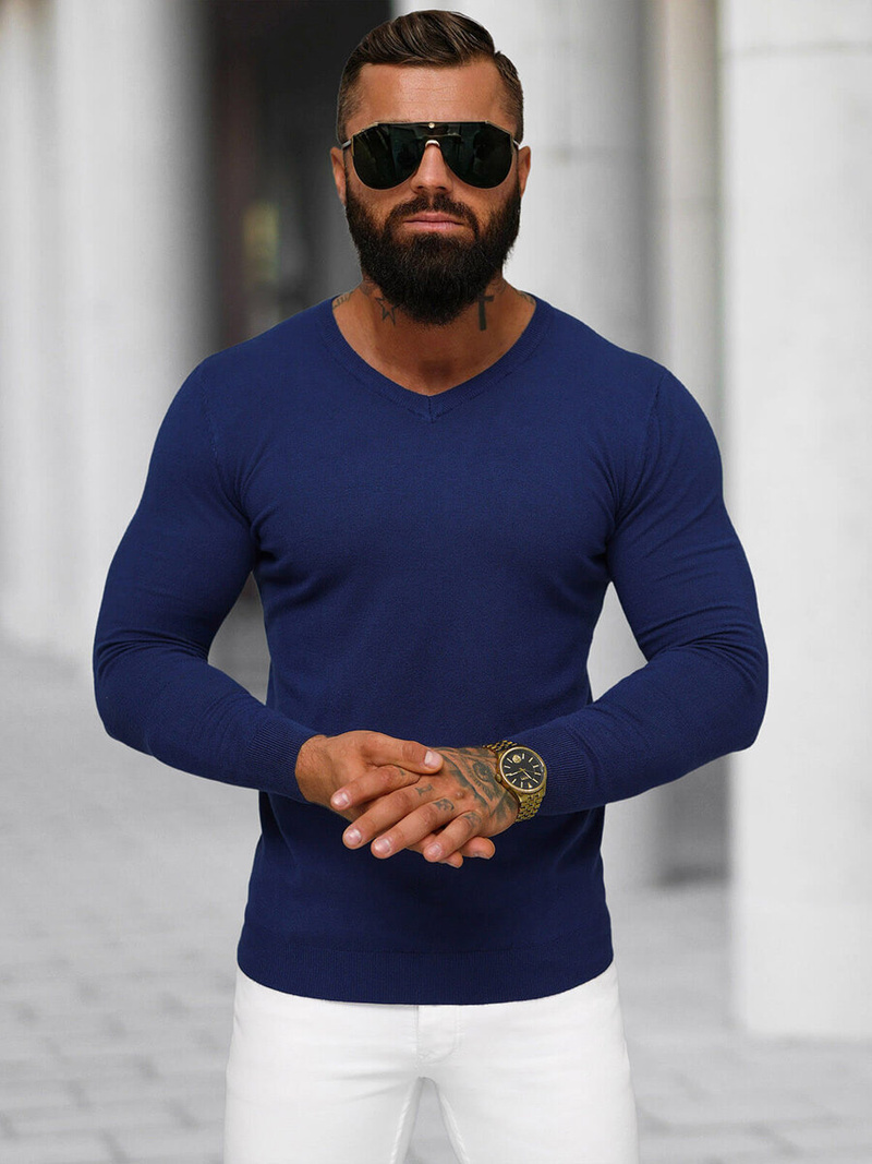 Светр чоловічій tемно-синiй OZONEE NB/MMB601/5Z