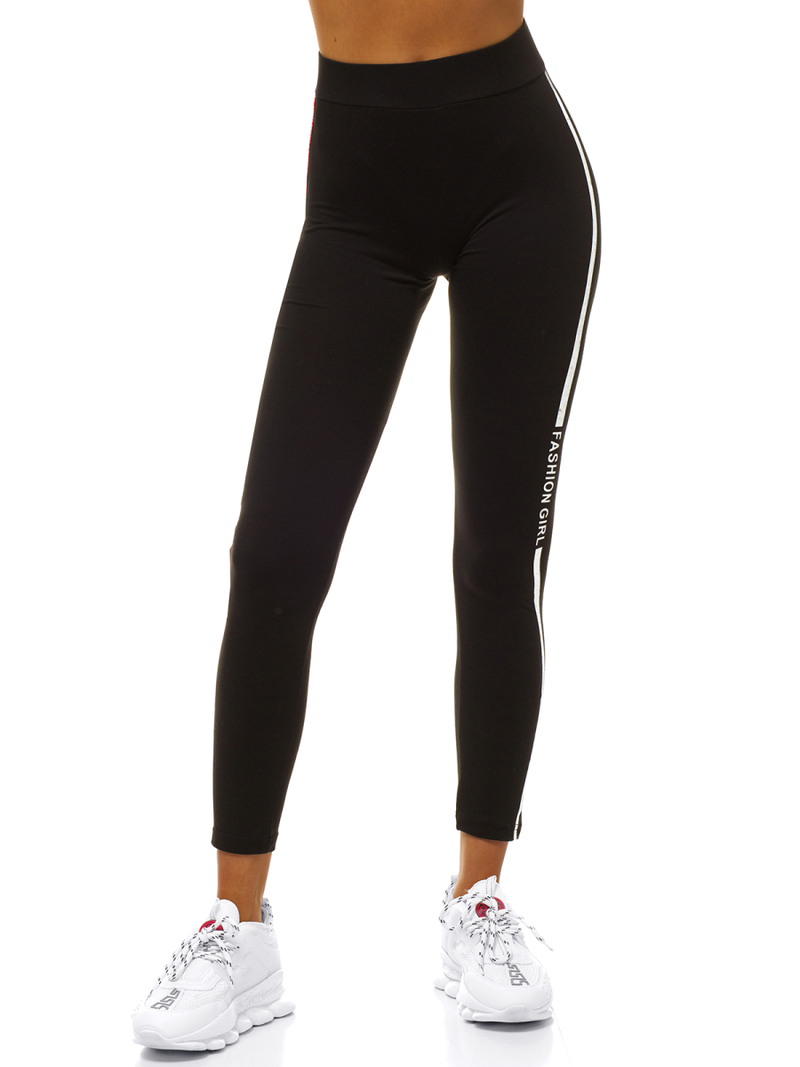 Legginsy damskie czarno-żółte OZONEE O/82337
