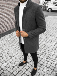 Płaszcz męski ciemno-szary OZONEE O/5628