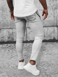 Spodnie jeansowe męskie szare OZONEE O/287