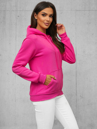 Bluza z kapturem damska ciemno-różowa OZONEE JS/W02Z