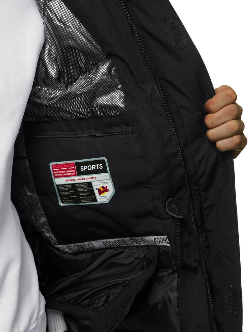 Kurtka zimowa męska czarna OZONEE O/9805