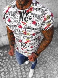 T-shirt męski kolorowy OZONEE O/BL63