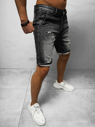 Spodenki męskie jeansowe czarne OZONEE NB/MP0042N