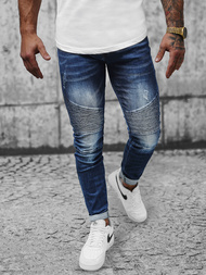 Spodnie jeansowe męskie niebieskie OZONEE NB/MP0028BZ