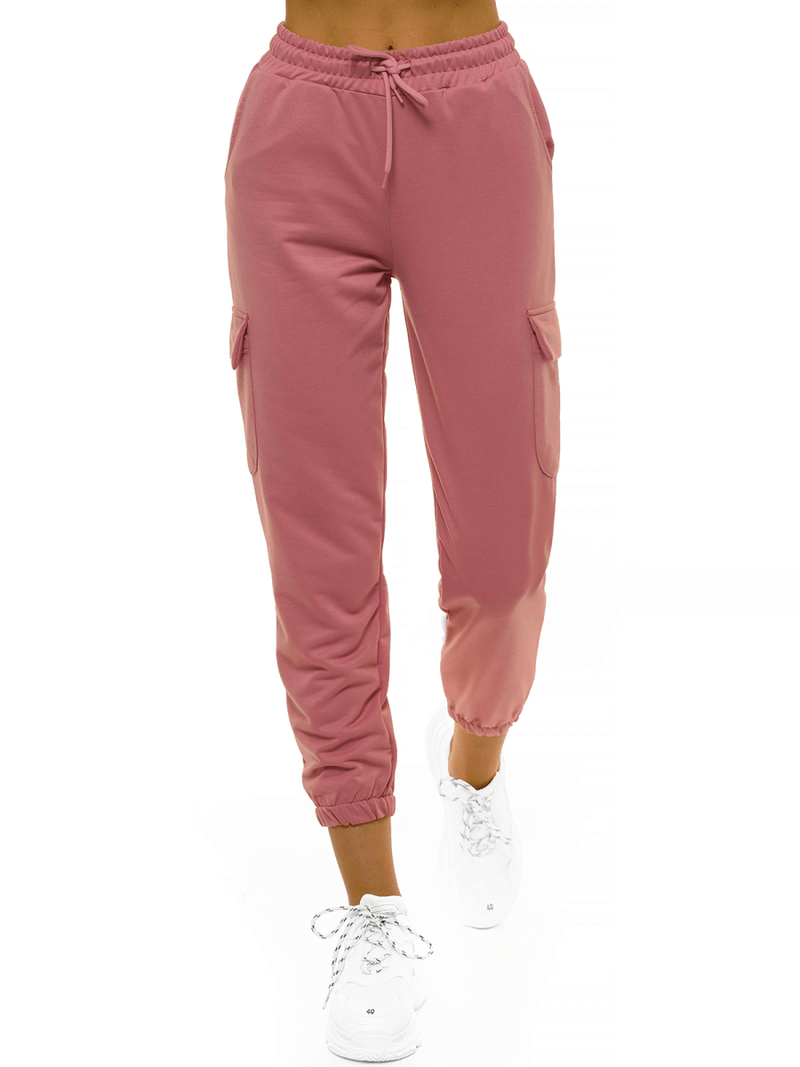 Spodnie dresowe damskie różowe OZONEE O/MB2001/21