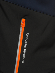 Kurtka softshell męska z kapturem czarno-granatowa OZONEE JS/HH022/1A