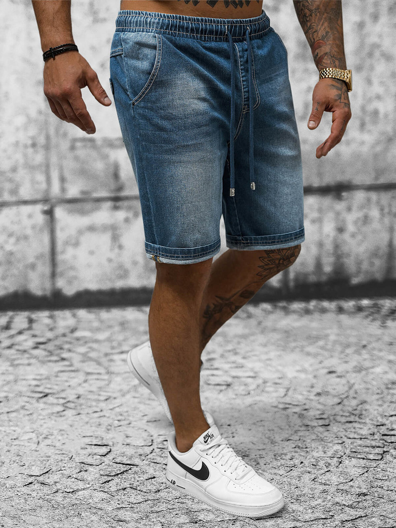Spodenki męskie jeansowe niebieskie OZONEE NB/MP0276BC