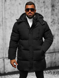 Kurtka zimowa męska pikowana czarna OZONEE JS/5M3118/392