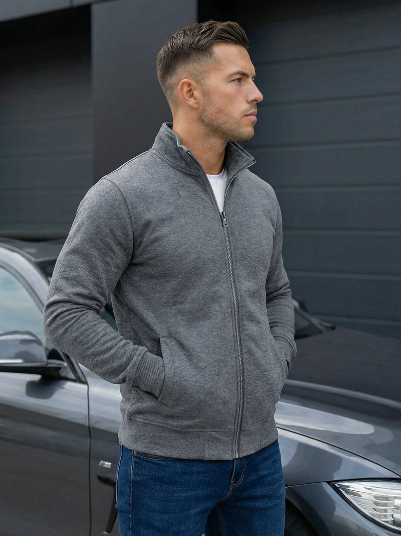 Толстовка чоловіча Темно-Сiра OZONEE JS/2002Z