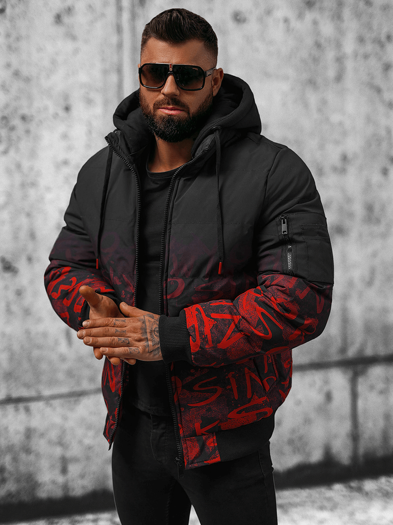 Куртка чоловіча Чорно-Червона OZONEE JS/27M8102