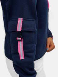 Bluza z kapturem damska granatowa OZONEE JS/B26031Z