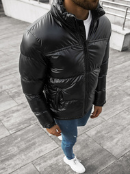 Kurtka zimowa męska pikowana czarna OZONEE JB/JP1188/3Z