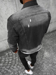 Kurtka męska jeansowa czarna OZONEE NB/MJ500N