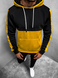 Толстовка з капюшоном чоловіча Чорно-Жовта OZONEE JS/KS2165Z