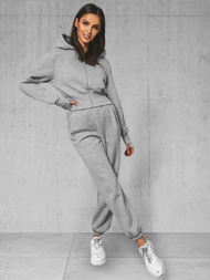 Komplet dresowy dwuczęściowy damski szary OZONEE JS/8C79/2