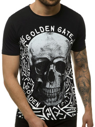 T-Shirt męski czarny OZONEE JS/KS7332