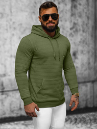 Bluza z kapturem męska khaki OZONEE O/TB2272