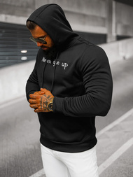 Bluza z kapturem męska czarna OZONEE JS/27B6512/3