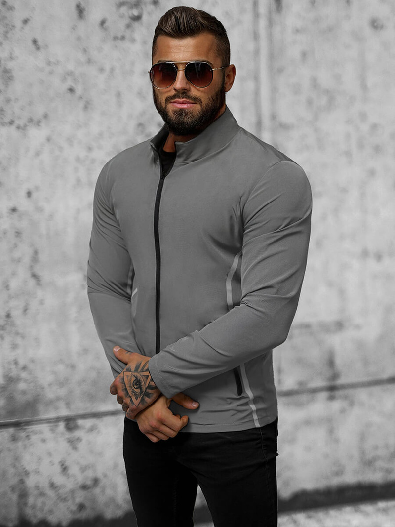 Kurtka przejściowa męska szara OZONEE JS/M10303Z