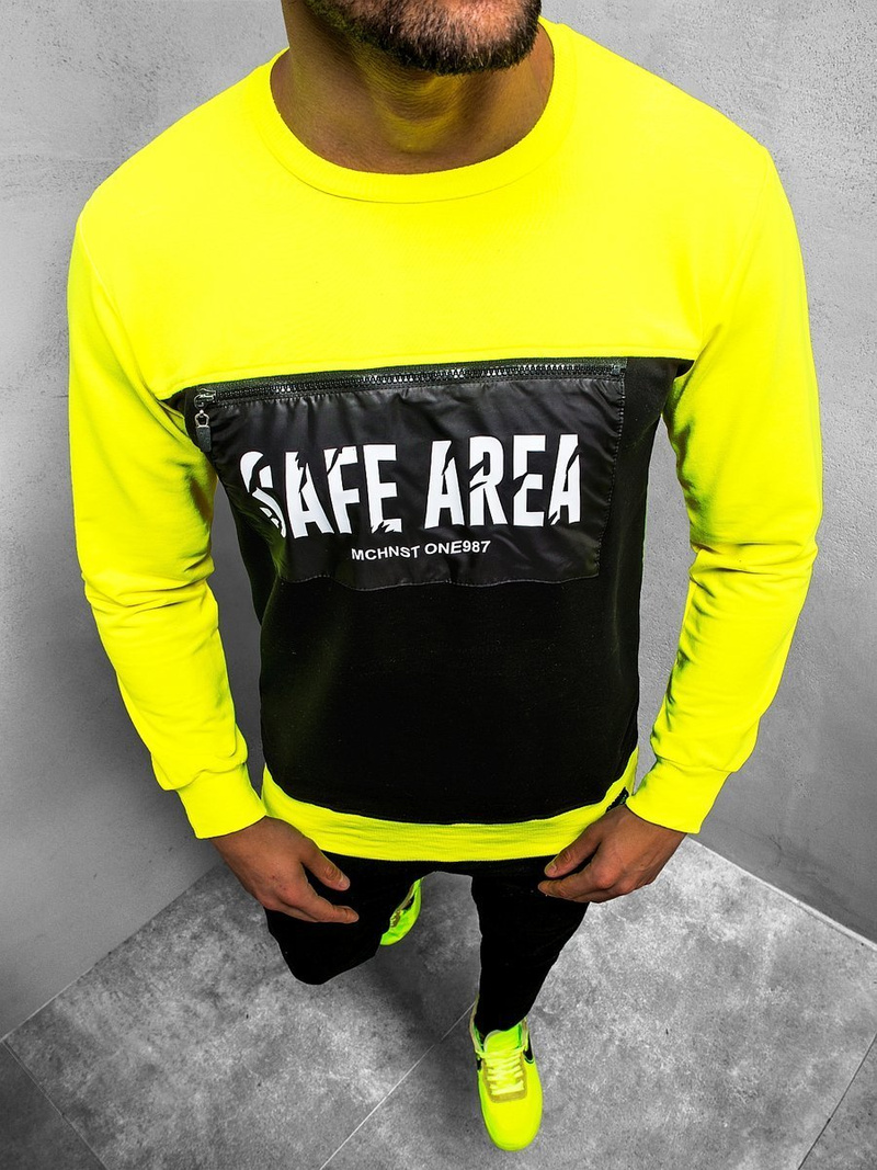 Bluza męska żółto-neonowa OZONEE MACH/2121Z